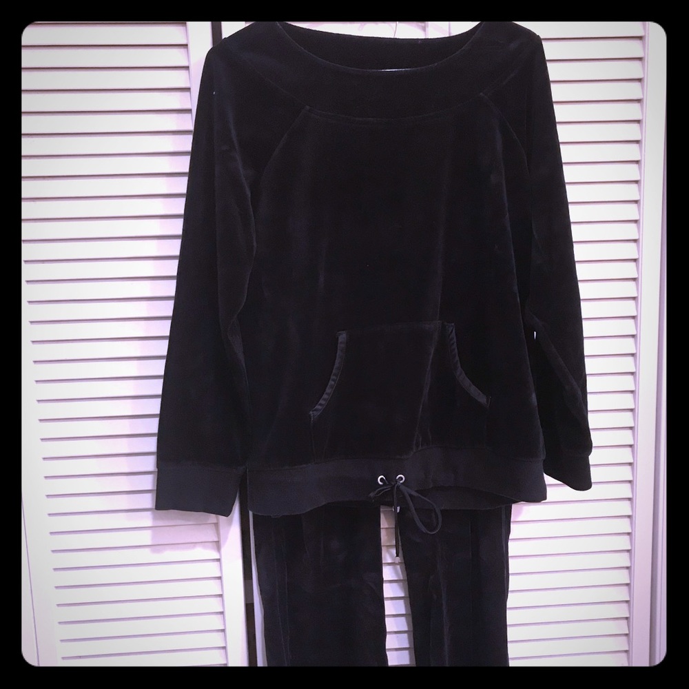 Black Velour Sweatsuit